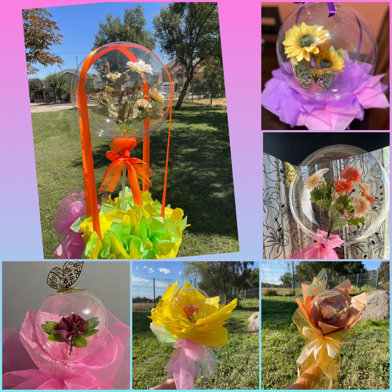 Burbuja de flores vertical